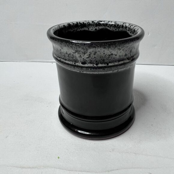 Sunset Hill Stoneware  Black Gray Fort Pitt Museum Glazed Pencil Holder Mug - Picture 4 of 7
